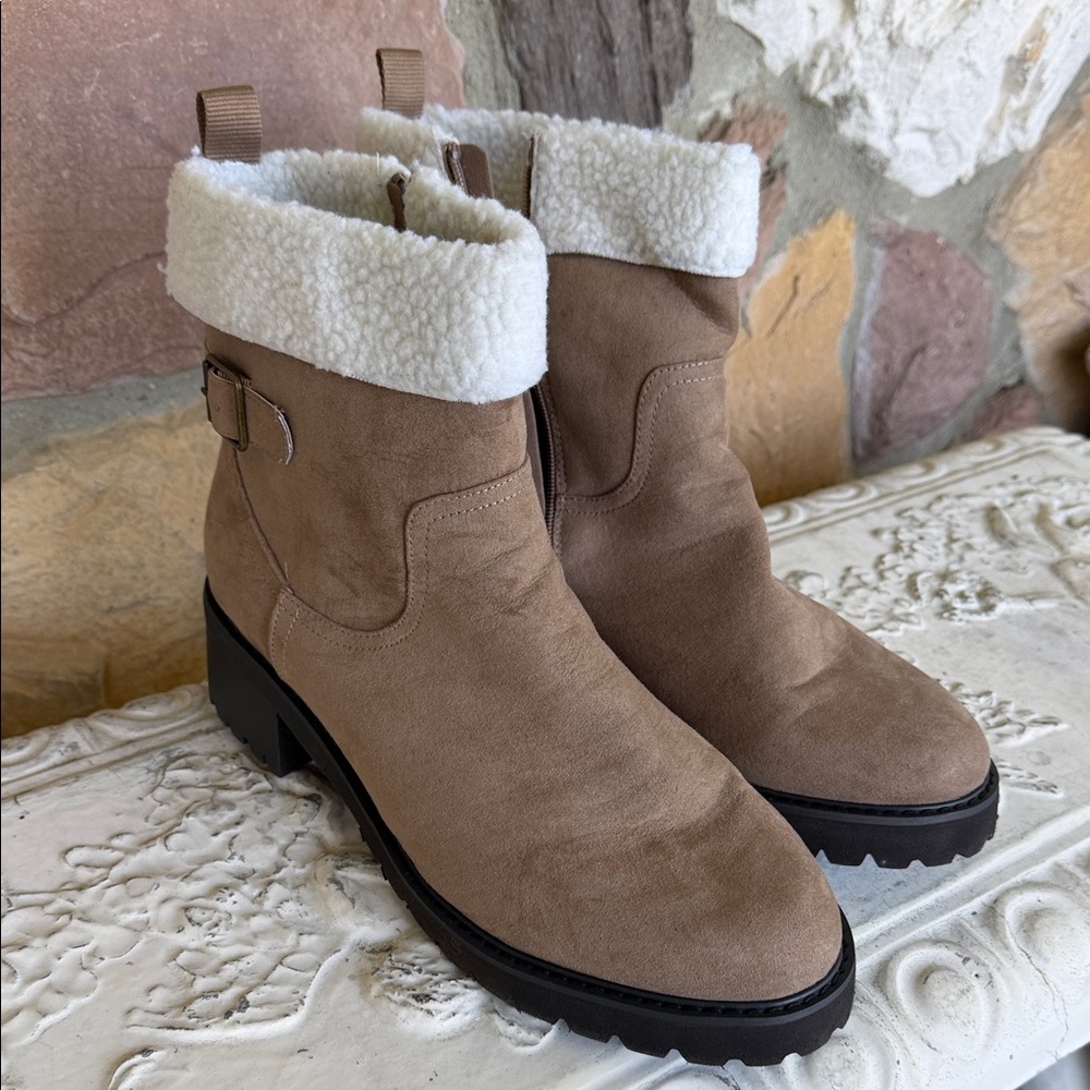 Taupe Boots Size 12W